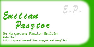 emilian pasztor business card
